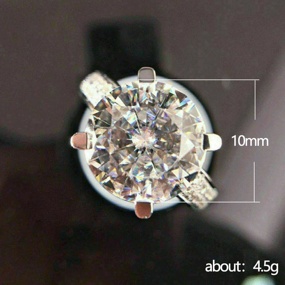Wholesale Women's Light Luxury Fashion Fourclaw Flower Bud Simulation Diamond Ring Copper Zircon Geometric