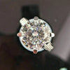 Wholesale Women's Light Luxury Fashion Fourclaw Flower Bud Simulation Diamond Ring Copper Zircon Geometric