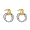 Wholesale Women's Light Luxury Fashion High End All Match Circle Pendant Earrings In Geometric Style Made Of Copper And 925 Silver With Split Plating