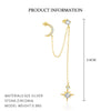 Wholesale Women's Light Luxury Fashion S925 Sterling Silver Star Moon Tassel Zirconia Earrings
