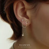 Wholesale Women's Light Luxury Fashion S925 Sterling Silver Star Moon Tassel Zirconia Earrings