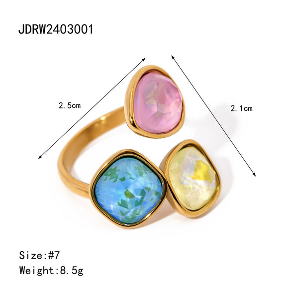 Wholesale Women's Light Luxury Fashion Stainless Steel Geometric Rhinestone Earrings Jewelry With Electroplating