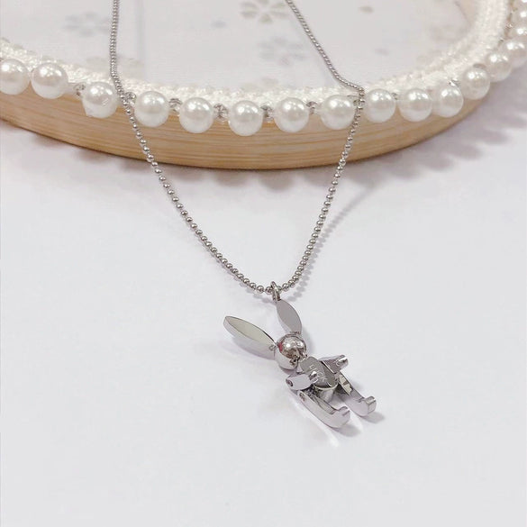 Wholesale Women's Light Luxury Fashion Versatile Titanium Steel Necklace With Geometric Pattern And Polish Finish