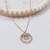 Wholesale Women's Light Luxury Fashion Versatile Titanium Steel Necklace With Geometric Pattern And Polish Finish