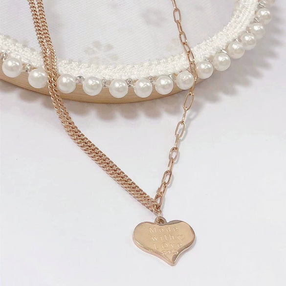 Wholesale Women's Light Luxury Fashion Versatile Titanium Steel Necklace With Geometric Pattern And Polish Finish