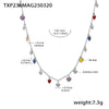 Wholesale Women's Light Luxury Ferris Wheel Enamel Glaze Tassel Stainless Steel Gold Plated Necklace And Bracelet Jewelry