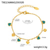 Wholesale Women's Light Luxury Ferris Wheel Enamel Glaze Tassel Stainless Steel Gold Plated Necklace And Bracelet Jewelry