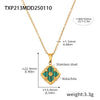 Wholesale Women's Light Luxury Ferris Wheel Fourleaf Clover Flower Titanium Steel 18K Gold Plated Bracelet