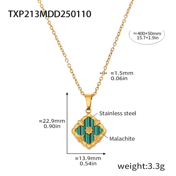 Wholesale Women's Light Luxury Ferris Wheel Fourleaf Clover Flower Titanium Steel 18K Gold Plated Bracelet
