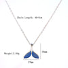 Wholesale Women's Light Luxury Fish Tail Pattern Titanium Steel Oshaped Chain Necklace With Copper Inlaid Zircon Pendant Electroplated