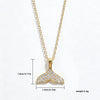 Wholesale Women's Light Luxury Fishtail Titanium Steel Necklace With Zircon Inlay And Oshaped Chain