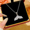 Wholesale Women's Light Luxury Fishtail Titanium Steel Necklace With Zircon Inlay And Oshaped Chain