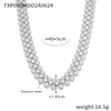 Wholesale Women's Light Luxury Flower And Sun Pattern Jewelry Set Titanium Steel Electroplated Necklace And Bracelet