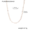 Wholesale Women's Light Luxury Gentle Handmade Freshwater Pearl Geometric 316L Stainless Steel Electroplated Clavicle Chain Necklace