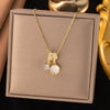 Wholesale Women's Light Luxury Geometric And Heart Shape Copper Electroplated Ochain Star Necklace Accessories