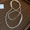 Wholesale Women's Light Luxury Geometric Animal Copper Alloy Real Gold Electroplated Fritillary Butterfly Pearl Necklace