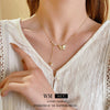 Wholesale Women's Light Luxury Geometric Animal Copper Alloy Real Gold Electroplated Fritillary Butterfly Pearl Necklace