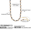 Wholesale Women's Light Luxury Geometric Beaded And Stainless Steel Inlaid Pearl Handmade Choker Necklace Set