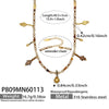 Wholesale Women's Light Luxury Geometric Beaded And Stainless Steel Inlaid Pearl Handmade Choker Necklace Set