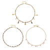 Wholesale Women's Light Luxury Geometric Beaded And Stainless Steel Inlaid Pearl Handmade Choker Necklace Set