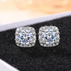 Wholesale Women's Light Luxury Geometric Copper Earrings Inlaid With Zirconia