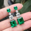 Wholesale Women's Light Luxury Geometric Copper Earrings Set With Zirconia