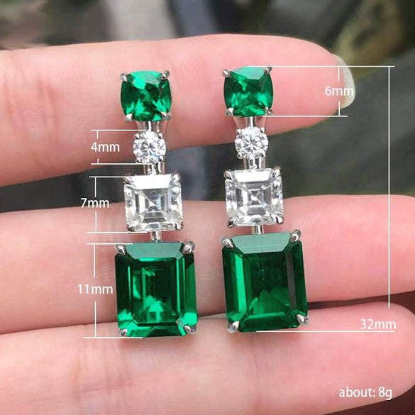 Wholesale Women's Light Luxury Geometric Copper Earrings Set With Zirconia