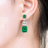 Wholesale Women's Light Luxury Geometric Copper Earrings Set With Zirconia