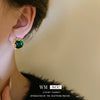 Wholesale Women's Light Luxury Geometric Copper Earrings With Real Gold Electroplated Silver Needle And Zircon
