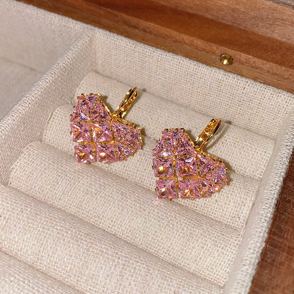 Wholesale Women's Light Luxury Geometric Copper Electroplated Earrings