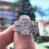 Wholesale Women's Light Luxury Geometric Copper Inlaid Zircon Bracelet And Ring Set