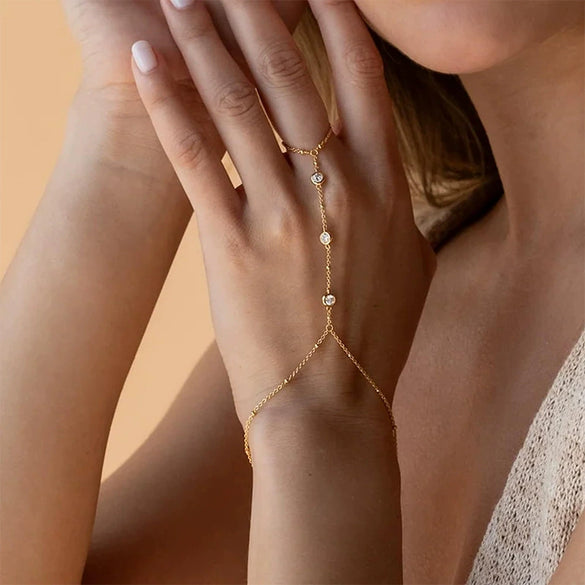 Wholesale Women's Light Luxury Geometric Copper Jewelry With Real Gold Plated And Inlaid Zircon