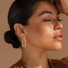 Wholesale Women's Light Luxury Geometric Copper Microinlaid Matrix Zircon Pendant Earrings With Electroplating Treatment