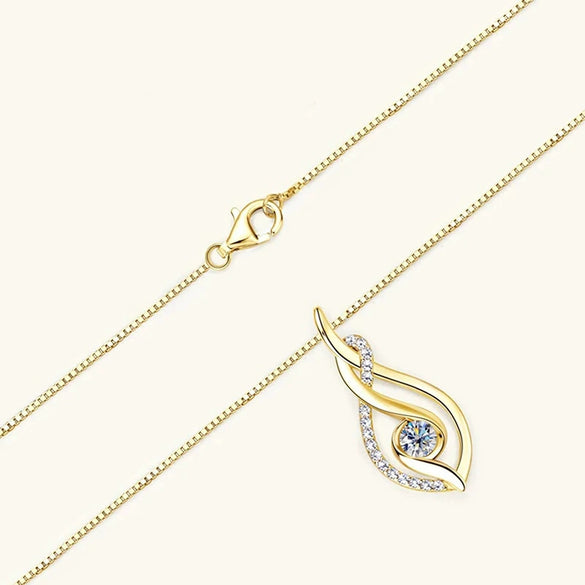 Wholesale Women's Light Luxury Geometric Copper Necklace With Microinlaid Zircon And Mixed Gemstone Setting
