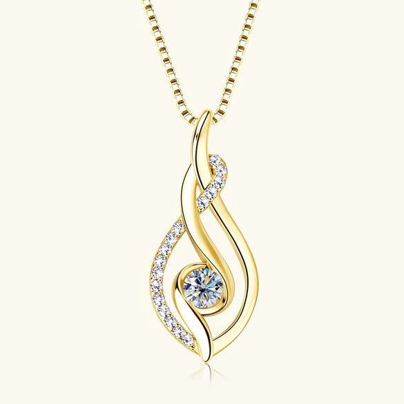 Wholesale Women's Light Luxury Geometric Copper Necklace With Microinlaid Zircon And Mixed Gemstone Setting