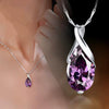 Wholesale Women's Light Luxury Geometric Copper Necklace With Zircon Pendant