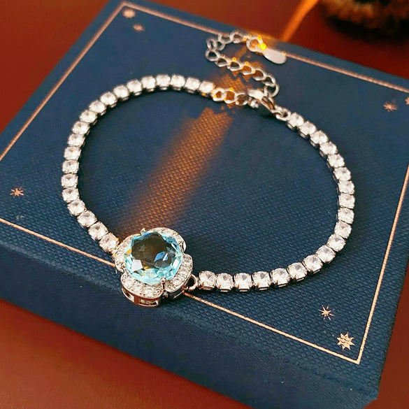 Wholesale Women's Light Luxury Geometric Copper Plastic Zircon Bracelet