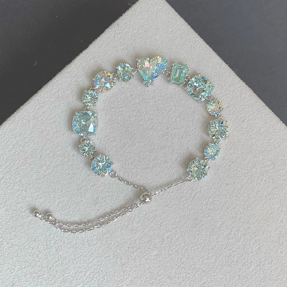 Wholesale Women's Light Luxury Geometric Copper Plastic Zircon Bracelet