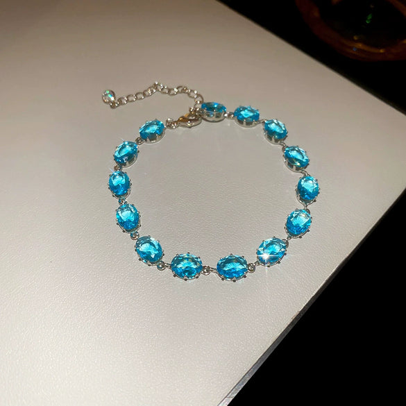 Wholesale Women's Light Luxury Geometric Copper Plastic Zircon Bracelet