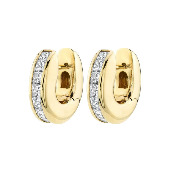 Wholesale Women's Light Luxury Geometric Copper Plated Real Gold Inlaid Zircon Earrings