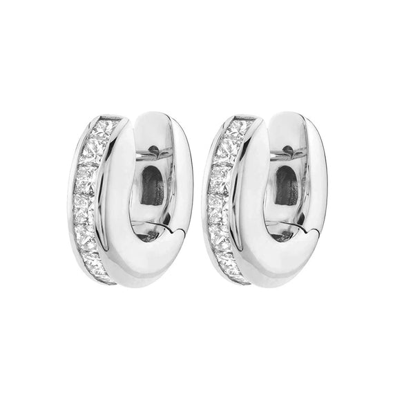 Wholesale Women's Light Luxury Geometric Copper Plated Real Gold Inlaid Zircon Earrings
