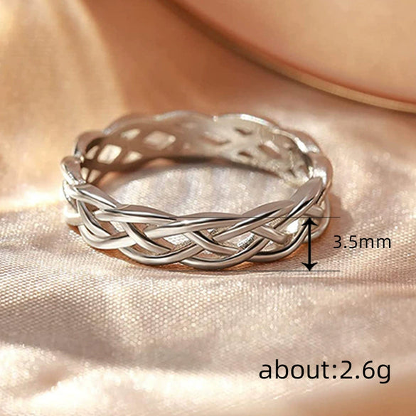 Wholesale Women's Light Luxury Geometric Copper Ring With Electroplating