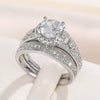 Wholesale Women's Light Luxury Geometric Copper Ring With Zirconia