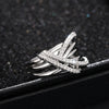 Wholesale Women's Light Luxury Geometric Copper Zircon Irregular Multicircle Winding Ring Jewelry