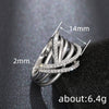 Wholesale Women's Light Luxury Geometric Copper Zircon Irregular Multicircle Winding Ring Jewelry