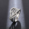 Wholesale Women's Light Luxury Geometric Copper Zircon Irregular Multicircle Winding Ring Jewelry