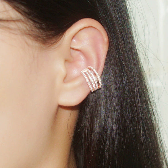 Wholesale Women's Light Luxury Geometric Copper Zirconia Earrings