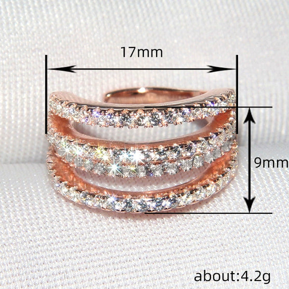 Wholesale Women's Light Luxury Geometric Copper Zirconia Earrings