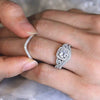 Wholesale Women's Light Luxury Geometric Cross Copper Zirconia Rings Set