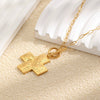 Wholesale Women's Light Luxury Geometric Cross Stainless Steel 18K Gold Plated Ot Chain Necklace